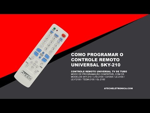 Como Programar Controle Remoto Universal TV SKY-210 - LHS-2100 - C01054 - LE-2100 Rui News